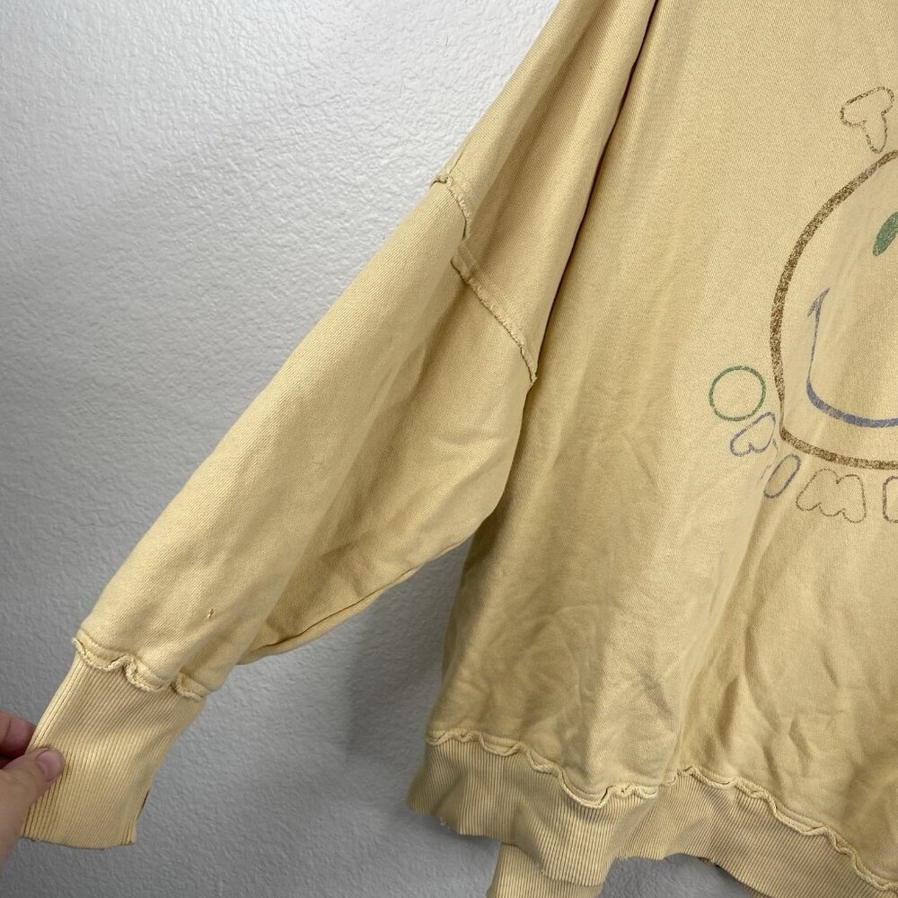 Aerie Butter Yellow Total Optimist Oversized Crew Neck Sweatshirt - Size XL - Picture 5 of 8